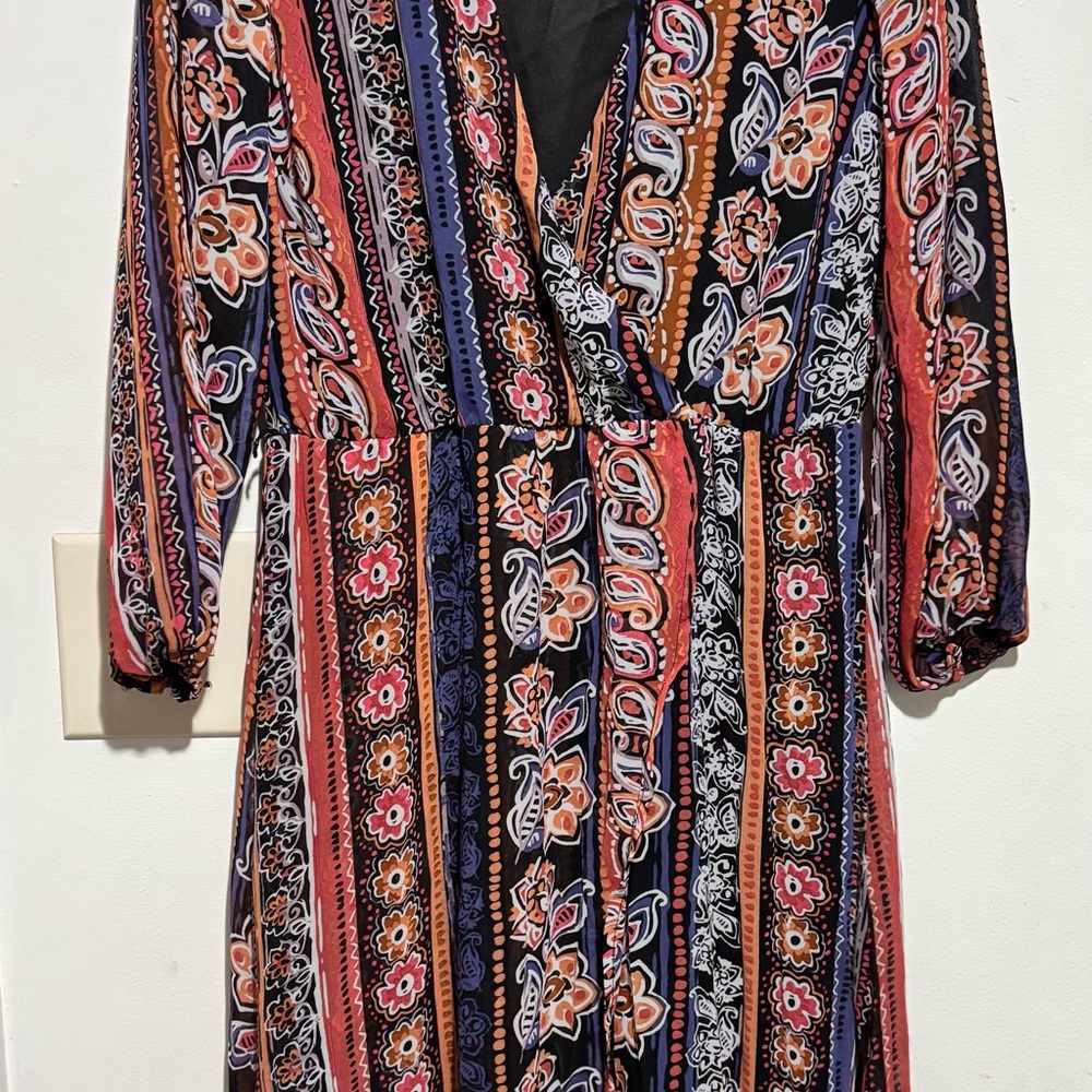 Multicolor Bohemian Print Dress